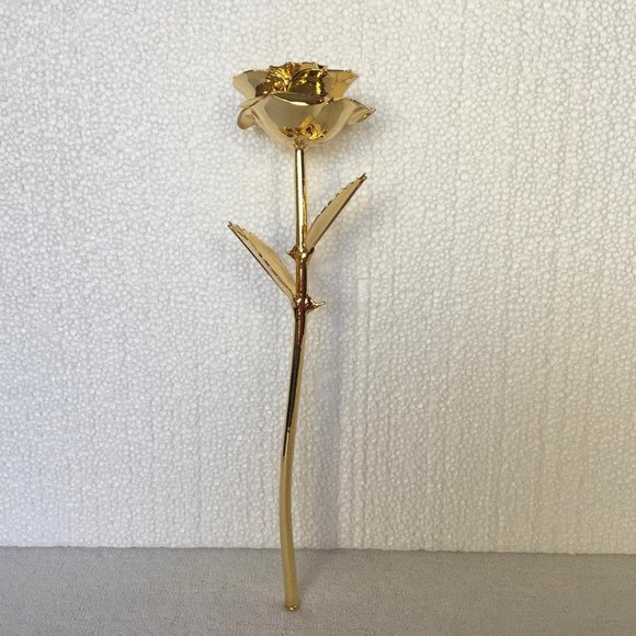 Eternal Love Rose Dipped in 24k Gold Foil DM79 - Picture 1 of 12